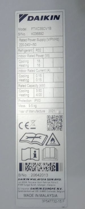 Daikin Sensira Bluevolution 12000 BTU aparat aer conditionat FTXC35CV1B