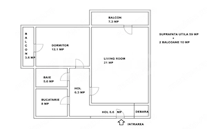 Apartament 2 camere parcare si bloc cu lift Doamna Stanca Sibiu - imagine 3