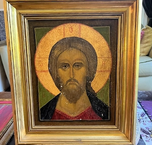 icoana veche pictata 