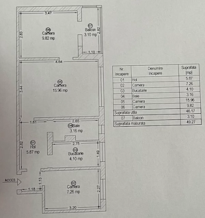 Proprietar- Apartament cu 3 camere  aproape de sensul Resitei   complet mobilat și utilat - imagine 7