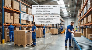 Cautam Personal Depozit Bucuresti - 4.500- 5.200 LEI net