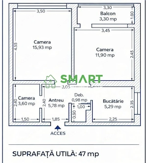 Apartament 2 camere. Zona Calea Romanilor, Arad - imagine 7