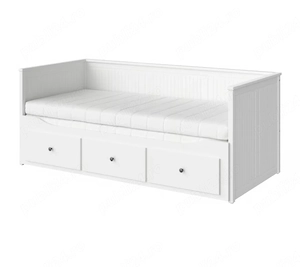 Pat extensibil IKEA HEMNES alb + 3 sertare   stare bună