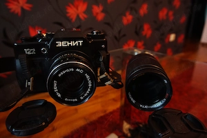 Zenit 122+obiectiv Helios-44M-5 58mm f2+teleobiectiv Iupiter-37A 135mm f3.5