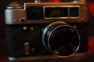Fed 4 cu obiectiv Industar I-61 52mm f2.8 M39