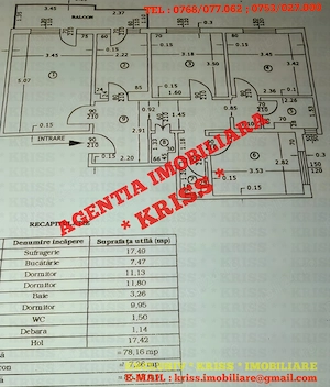 Apartament 4 Camere FACULTATEA BRÂNCOVEANU Confort 1 Decomandat Etaj 2 Boxă De 6 Mp.86 Mp. Utili - imagine 14