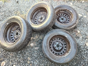 Set 4 jante tablă R15 5x112 VW Golf 5 + cauciucuri - imagine 2