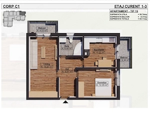 vând Apartament 2 Cam Dobroesti Fundeni Str. Trifoiului Nr. 43 - imagine 11