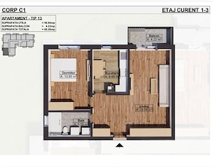 vând Apartament 2 Cam Dobroesti Fundeni Str. Trifoiului Nr. 43 - imagine 9