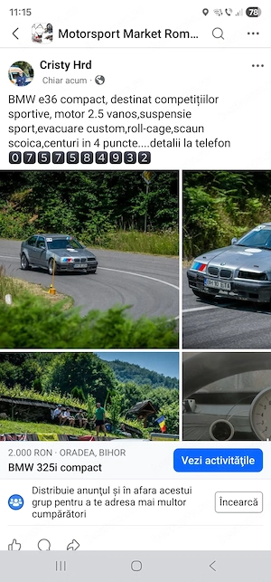 BMW E36 325i - compact, destinat competitiilor sportive - imagine 2