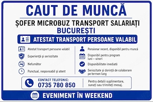 Sofer D Caut De Munca Transport Salariati - Bucuresti 
