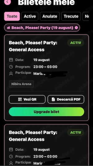 Vand 2 bilete GA BEACH Please Party