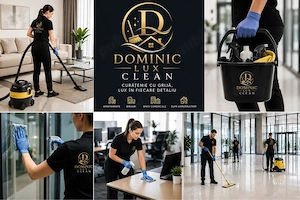 Dominic Lux Clean oferă servicii profesionale de curățenie pentru apartamente, case, birouri, spații