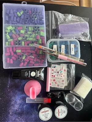 Set complet manichiură cu gel + accesorii nail art