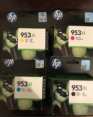 Vand set cartuse hp 953 XL ( negru,rosu, galben,albastru).