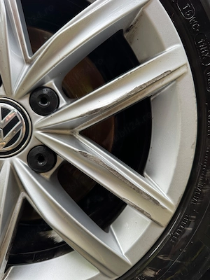 Jante R16 aliaj originale VW - Golf 7 cu pneuri Michelin vara stare excelenta - imagine 6