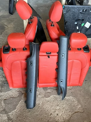 Interior piele sport cu incalzire rosu europa BMW seria 1 F40 - imagine 3