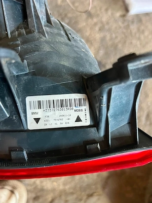 Triple tripla stop stopturi lampa aripa BMW seria 3 F30 cod 7372783 7372784 - imagine 3