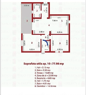 Apartament 3 camere zona Lipovei - imagine 3
