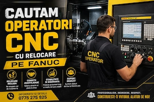 Angajam Operatori CNC  pe Fanuc cu Relocare 