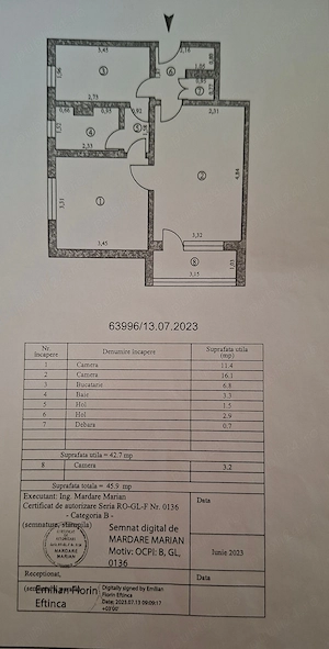 Vând apartament 2 camere, Micro 17, etaj 3 4