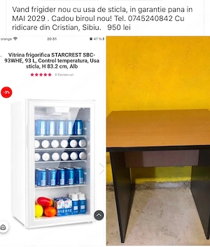 frigider bauturi nou in garantie