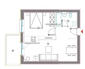 2 Camere Hils Titanium Bloc Nou - imagine 15