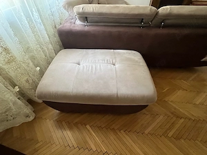 Colțar extensibil, tapițerie bej, în stare excelentă, dimensiuni exacte incluse, preț negociabil - imagine 3