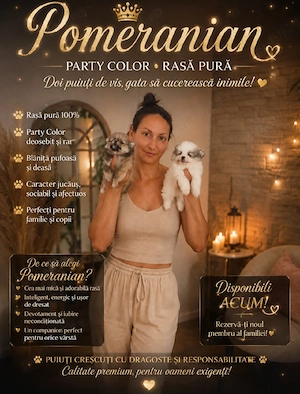 Pomeranian Parti-Color 