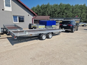 De inchiriat platforma auto 3,5t, 5m 2.1m remorca 750 kg basculabila - imagine 5