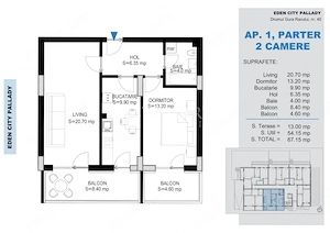2 Camere decomandate | Încălzire în Pardoseală | Comision 0% | Pallady