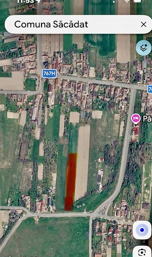Teren intravilan 2.700 mp, Săcădat, panoramă, utilități, 25 m front - imagine 4