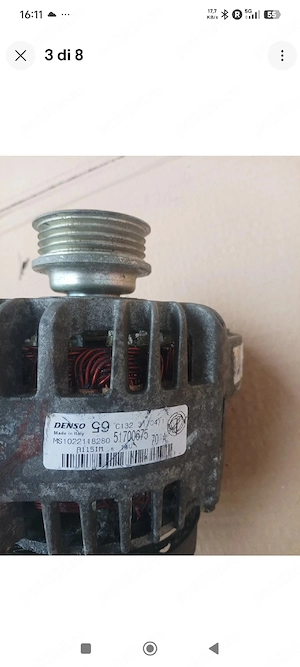 Alternator denso 70A Fiat bravo 500c grande punto Doblò seicento alfa mito 1.2 1.4 benzina  - imagine 3