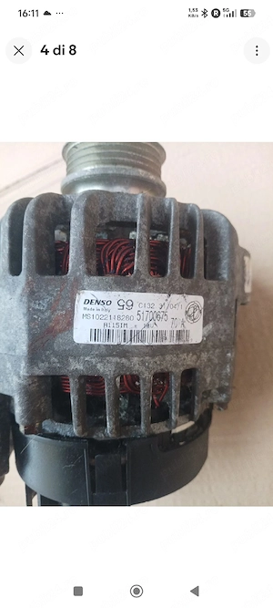 Alternator denso 70A Fiat bravo 500c grande punto Doblò seicento alfa mito 1.2 1.4 benzina  - imagine 4