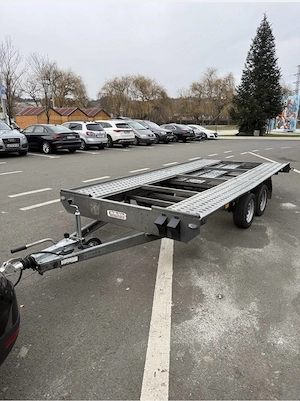 Remorca transport auto WIOLA W5 14 an fabricatie 2019, 4,5 m utili, 3,5 tone - imagine 2