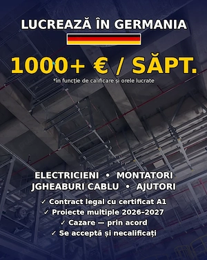 Căutăm firme de instalații electrice pentru proiect multianual în Germania (Brandenburg)