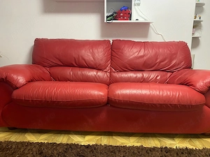 Canapea piele extensibila cu doua fotolii