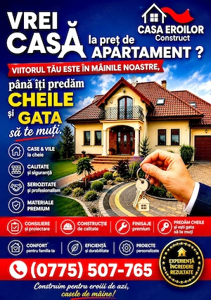 Orice casă visați noaptea, noi v-o construim ziua 