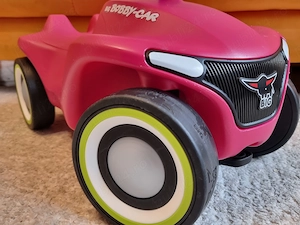  Masinuta Big Bobby Car roz, masina cu claxon