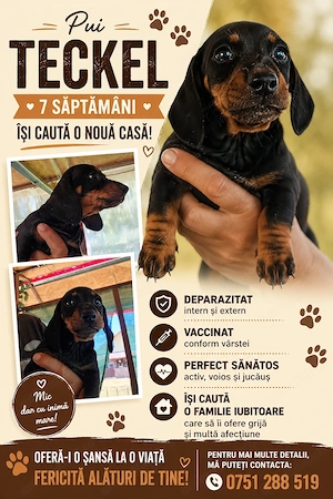 Pui teckel ,mascul 