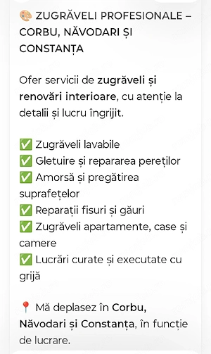 Zugrav interioare și exterioare 