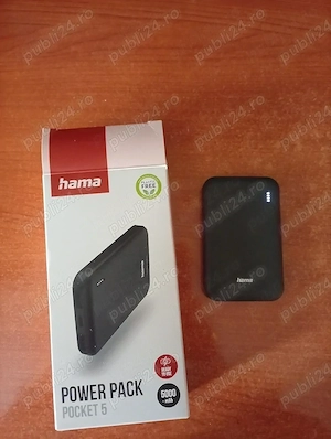 Vand Baterie externa HAMA "Pocket 5" Power Pack, 5000