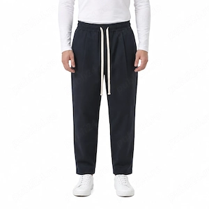 Pantaloni Bărbați Carrot Fit din Bumbac   Bleumarin