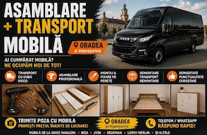 Transport + Asamblare Mobilă Oradea   Montaj la Domiciliu