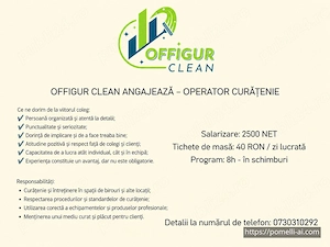 Cautam Operator Curatenie pentru Brasov; sala de fitness