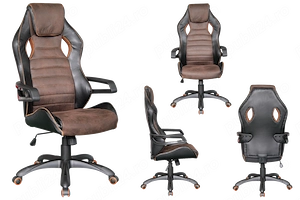 Scaun de birou managerial ergonomic, din piele art. Lems - Ca Nou