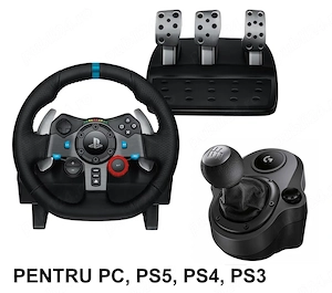 Volan + SCHIMBATOR Logitech Driving Force G29 CA NOI - GARANTIE 2027 pentru Playstation 5, Playstati