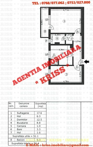 OFERTĂ! Apartament 2 Camere TRIVALE Confort 1 Decomandat Etaj 1 Liber 56 Mp. Boxă 6 Mp. Centrală - imagine 12