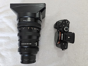 ObiectivSony 28-135mm F4 OSS G FE PZ Super35mm - Obiectiv, Sony E ,Aparat Sony A7SII