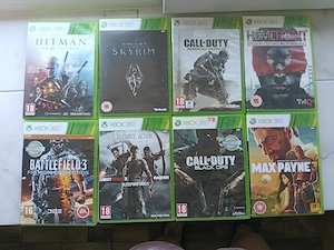 vând Xbox 360 cu 24 de jocuri +controller